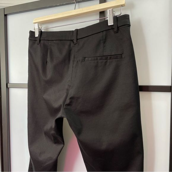 𝅺[8] H&M Classic Black Straight Leg Trousers Workwear Dress Pant w/ Belt Loops - Picture 7 of 10